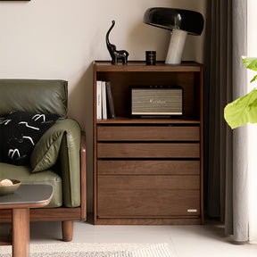 Heidi 70cm FAS-Graded Solid Black Walnut Wood Bookcase Display Shelf/Storage Cabinet