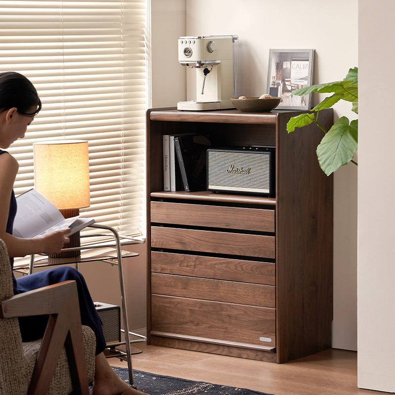 Heidi 70cm FAS-Graded Solid Black Walnut Wood Bookcase Display Shelf/Storage Cabinet