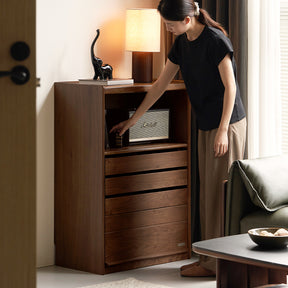 Heidi 70cm FAS-Graded Solid Black Walnut Wood Bookcase Display Shelf/Storage Cabinet