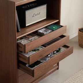 Heidi 70cm FAS-Graded Solid Black Walnut Wood Bookcase Display Shelf/Storage Cabinet