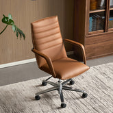 Weston Adjustable Height Eco-friendly Cloud Leather Office Chair/Computer Chair with Caster Wheels Orange Color
