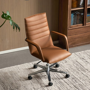 Weston Adjustable Height Eco-friendly Cloud Leather Office Chair/Computer Chair with Caster Wheels Orange Color