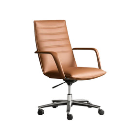 Weston Adjustable Height Eco-friendly Cloud Leather Office Chair/Computer Chair with Caster Wheels Orange Color