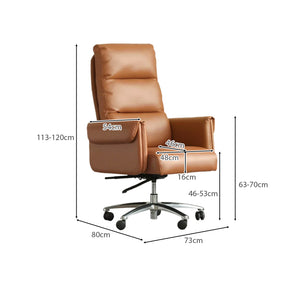 Wilder Adjustable Height Eco-friendly Cloud Leather Office Chair/Compputer Chair with Caster Wheels