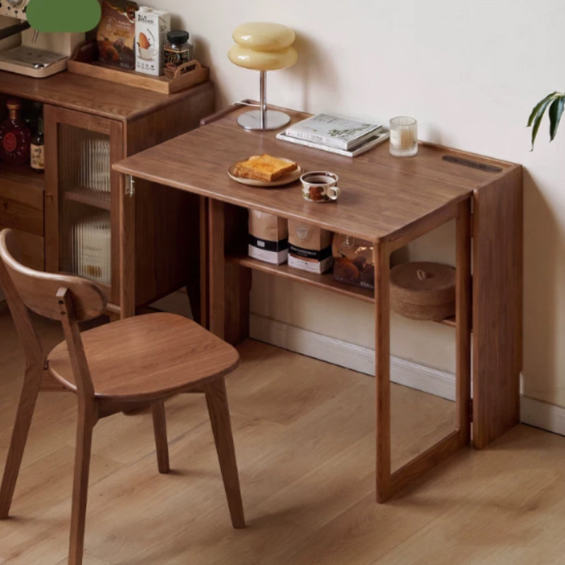 Adara 70cm/94cm FAS-Graded Solid American Oak Wood Space Saving Folding Table/Foldable Dining Table