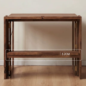 Adara 70cm/94cm FAS-Graded Solid American Oak Wood Space Saving Folding Table/Foldable Dining Table