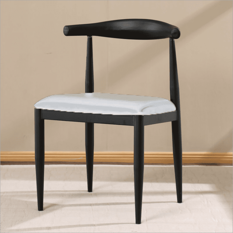 Leo Dining Chair/Solid wood legs/ PU leather/Minimalist/Grey