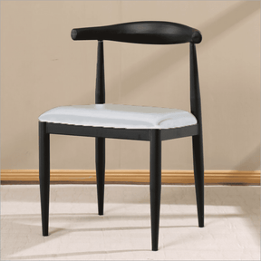 Leo Timber  Chair/Solid wood legs/ PU leather/Minimalist/Grey