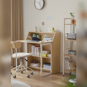 Magnus 83cm Iron Leg Folding Study Desk/Computer Table With Storage