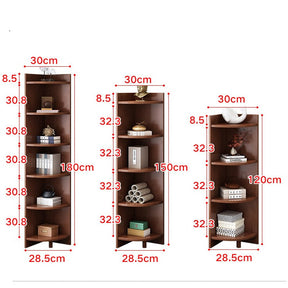Natural Color Solid Wood Corner Shelf/ Bookcase/Showcase/1.2M/1.5M/1.8M