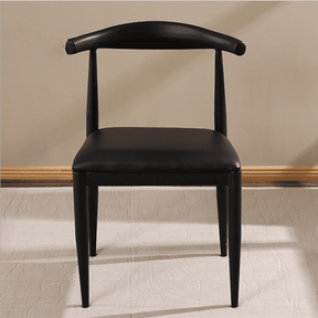 Leo Timber Chair/Solid wood legs/ PU leather/Minimalist/Black