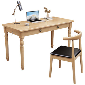 Bonard Solid Wood Study Desk with Drawers/Rubberwood/Minimal Assembly/0.8M/1M