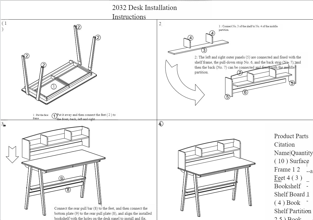 Solid Wood Study Desk with Shelf/Solid Timber/Minimal Assembly/Natural Wood Colour