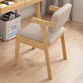 Solid Timber Z Shape Dining Chair/Study Chair/Pinewood/Cotton and Linen