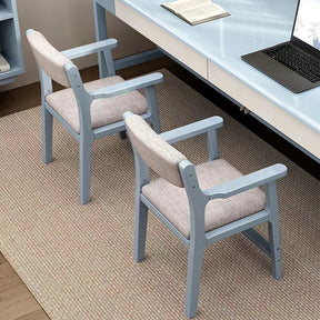 Sinoa Height Adjustable Solid Timber Study Chair /Rubberwood/Cotton and Linen