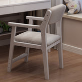 Sinoa Solid Timber Chair/Study Chair/Rubberwood/Cotton and Linen/White