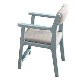 Sinoa Height Adjustable Solid Timber Study Chair /Rubberwood/Cotton and Linen