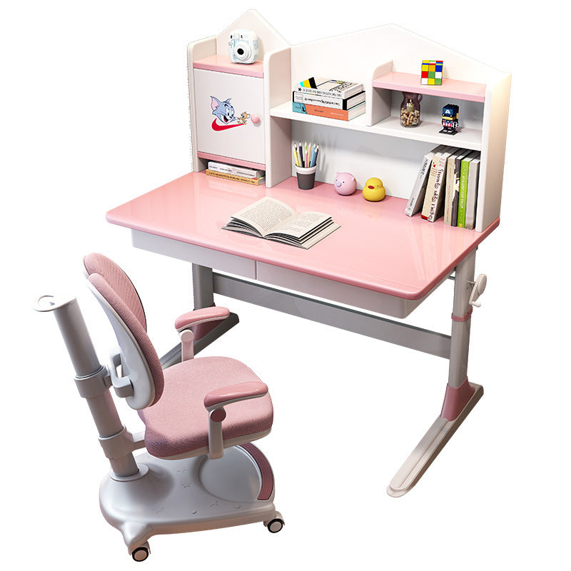 Kiui Adjustable Study Chair for Kids/Computer Chair/Office Chair with Armrests/Pink