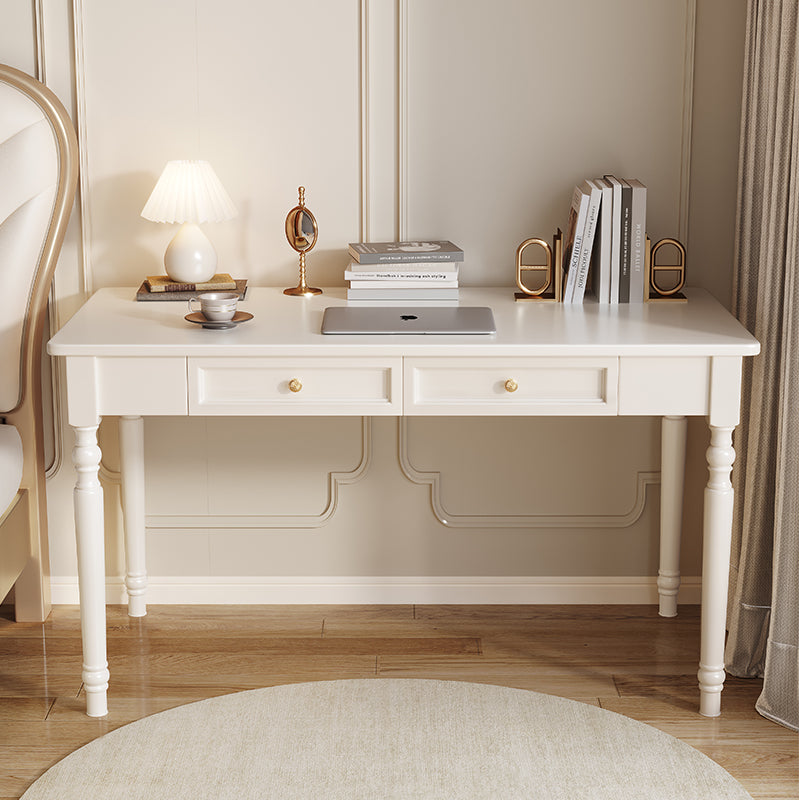 White Desk with Drawers