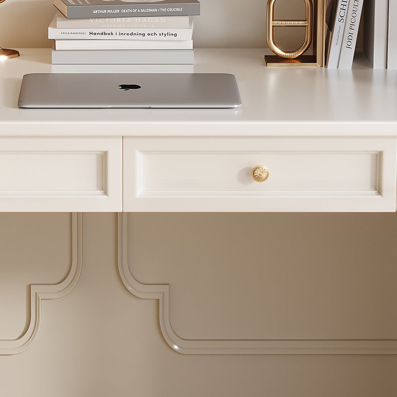 White Desk with Drawers