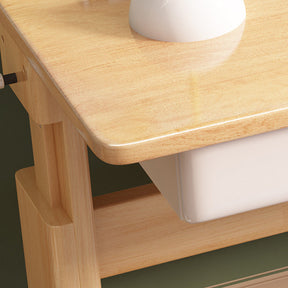 Height-Adjustable Study Desks/Solid Wood Study Desk with Drawers/Home Office