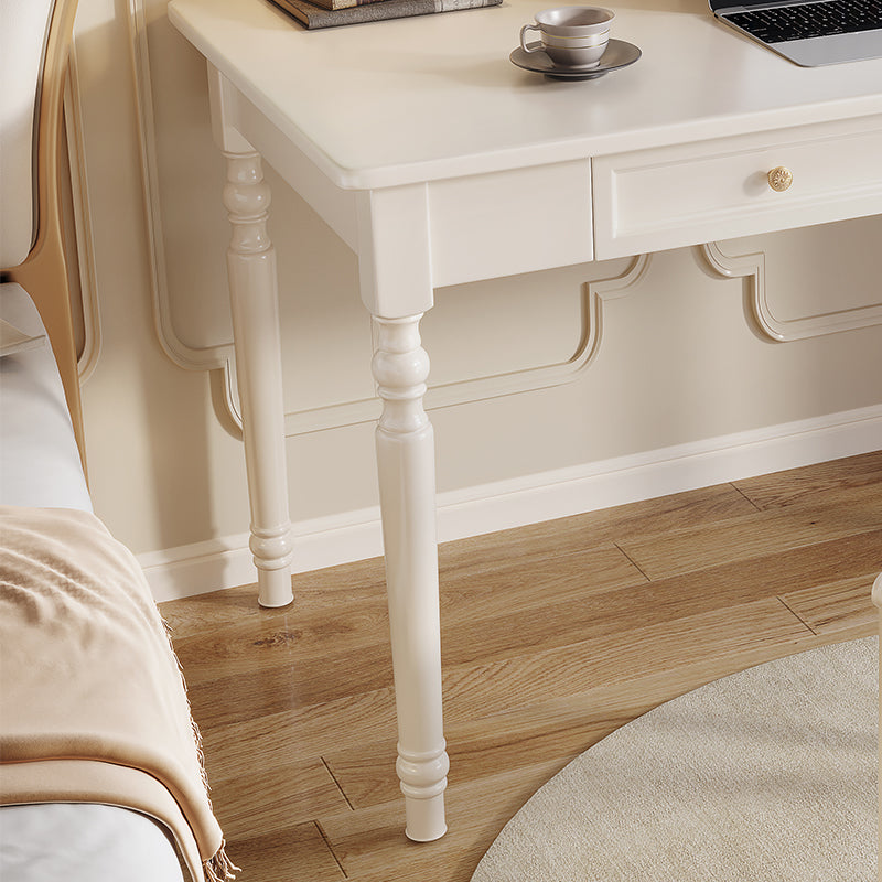 White Desk with Drawers