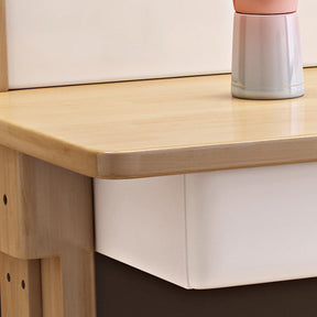 Height-Adjustable Study Desks/Solid Wood Study Desk with Shelf/Home Office