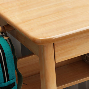 Lynard Solid Wood Study Desk with Drawers/Rubberwood/Long Study Desk/1.6M/1.8M