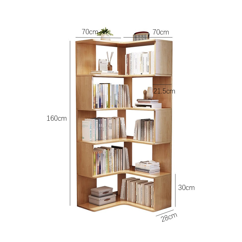 Ossab Solid Wood Corner Shelf/Bookcase/Showcase/Rubberwood