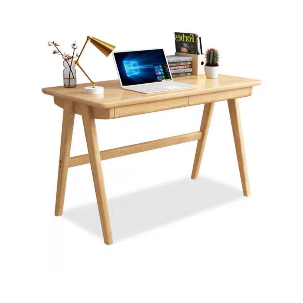 Solid Wood Study Desk /Solid Timber/Minimal Assembly/Natural Wood Colo